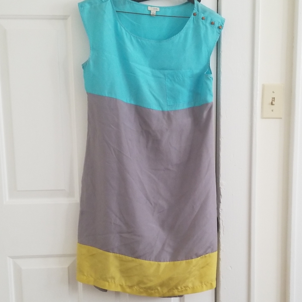 Anthropology silk shift dress